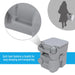 Portable Travel Mobile Toilet with 2 Detachable Tanks in Grey - Little and Giant Explorers Outsunny