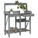 Potting Bench with Shelves in Grey and Solid Wood Fir - Little and Giant Explorers vidaXL