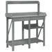 Potting Bench with Shelves in Grey and Solid Wood Fir - Little and Giant Explorers vidaXL