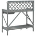 Potting Bench with Trellis in Grey and Solid Wood Fir - Little and Giant Explorers vidaXL