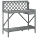 Potting Bench with Trellis in Grey and Solid Wood Fir - Little and Giant Explorers vidaXL