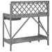 Potting Bench with Trellis in Grey and Solid Wood Fir - Little and Giant Explorers vidaXL