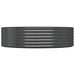 Round powder-coated steel garden raised bed planter with weather-resistant coating