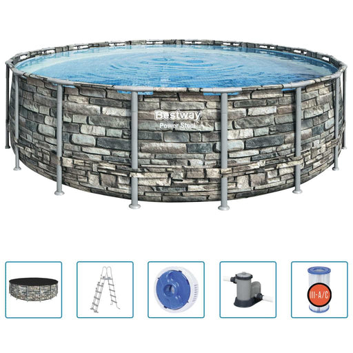 Power Steel Swimming Pool (549 x 132cm) - Little and Giant Explorers Bestway