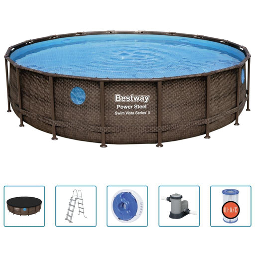 Power Steel Swimming Pool Set (549 x 122cm) - Little and Giant Explorers Bestway