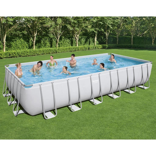 Power Steel Swimming Pool Set - Rectangular (732 x 366 x 132cm) - Little and Giant Explorers Bestway