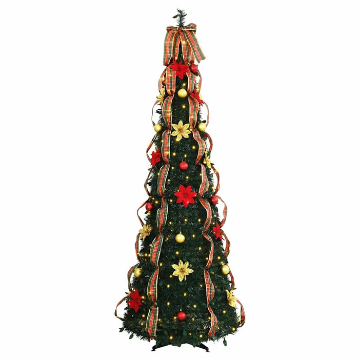 Pre-Lit Artificial Christmas Tree – 210cm Green Art Deco Style | 200 Warm White LEDs VIDAXL - Little and Giant Explorers vidaXL