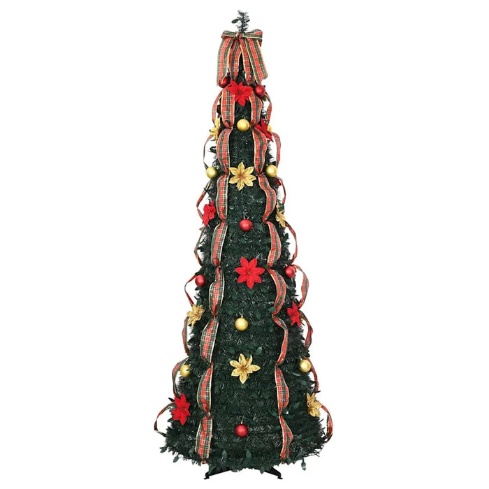 Pre-Lit Artificial Christmas Tree – 210cm Green Art Deco Style | 200 Warm White LEDs VIDAXL - Little and Giant Explorers vidaXL