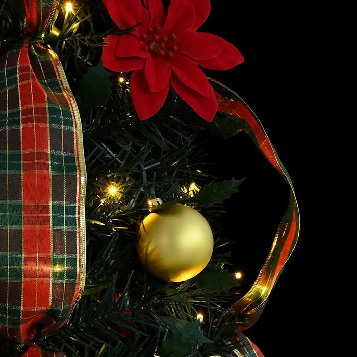 Pre-Lit Artificial Christmas Tree – 210cm Green Art Deco Style | 200 Warm White LEDs VIDAXL - Little and Giant Explorers vidaXL