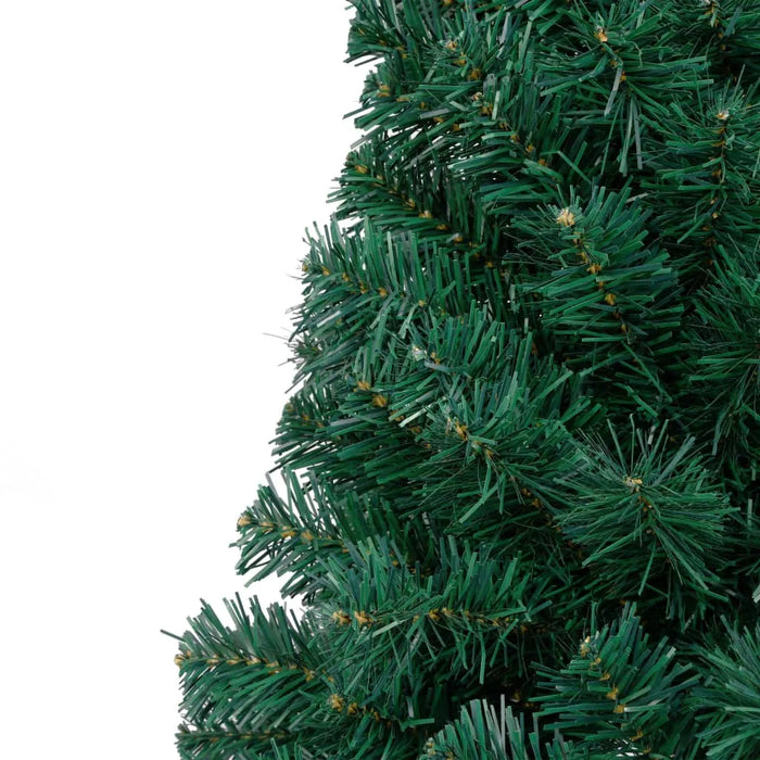 Pre-lit Artificial Half Christmas Tree with Gold Ball Set in Green 180 cm - Little and Giant Explorers vidaXL