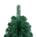 Pre-lit Artificial Half Christmas Tree with Gold Ball Set in Green 180 cm - Little and Giant Explorers vidaXL