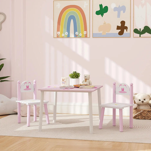 Princess Design Kids Table and Chairs Set for Activity Art - Little and Giant Explorers AIYAPLAY