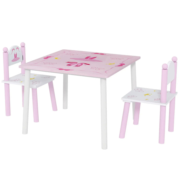 Princess Design Kids Table and Chairs Set for Activity Art - Little and Giant Explorers AIYAPLAY