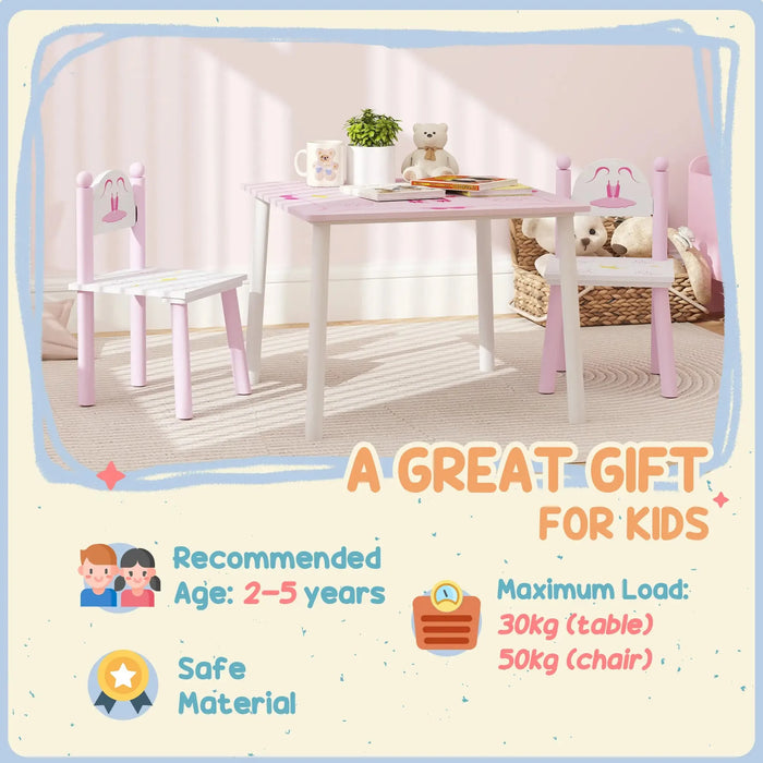 Princess Design Kids Table and Chairs Set for Activity Art - Little and Giant Explorers AIYAPLAY