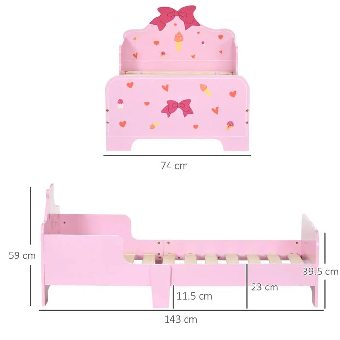 Princess-Themed Kids Bed (74 x 143cm) - Little and Giant Explorers ZONEKIZ