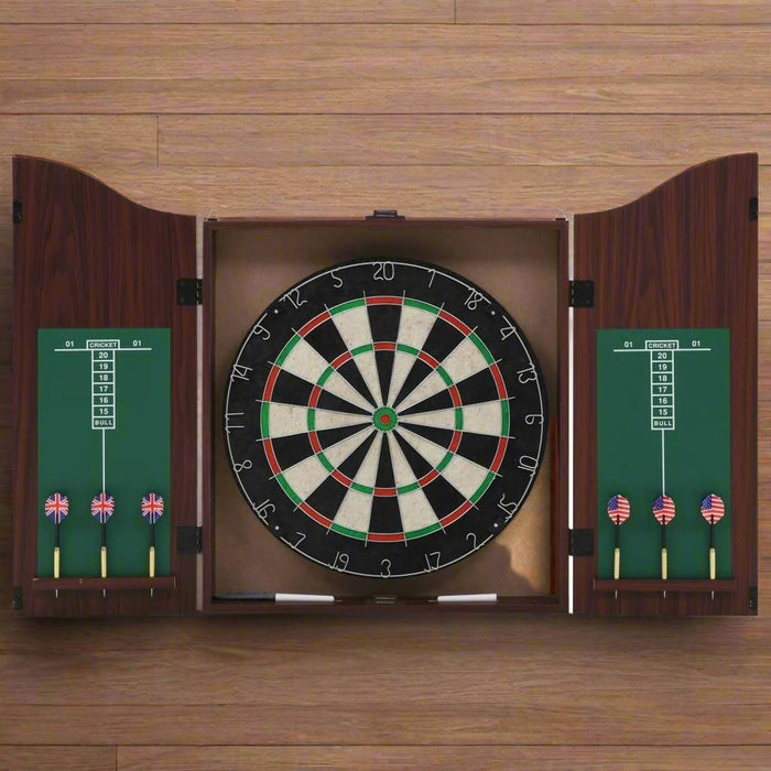 Professional Dart Set with Dartboard and Cabinet in Sisal Steel - Little and Giant Explorers vidaXL