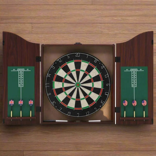 Professional Dart Set with Dartboard and Cabinet in Sisal Steel - Little and Giant Explorers vidaXL