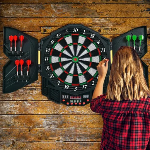 Professional Electronic Dartboard Set | LED Scoring Dart Game with 12 Darts COSTWAY - Little and Giant Explorers Costway