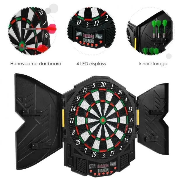 Professional Electronic Dartboard Set | LED Scoring Dart Game with 12 Darts COSTWAY - Little and Giant Explorers Costway