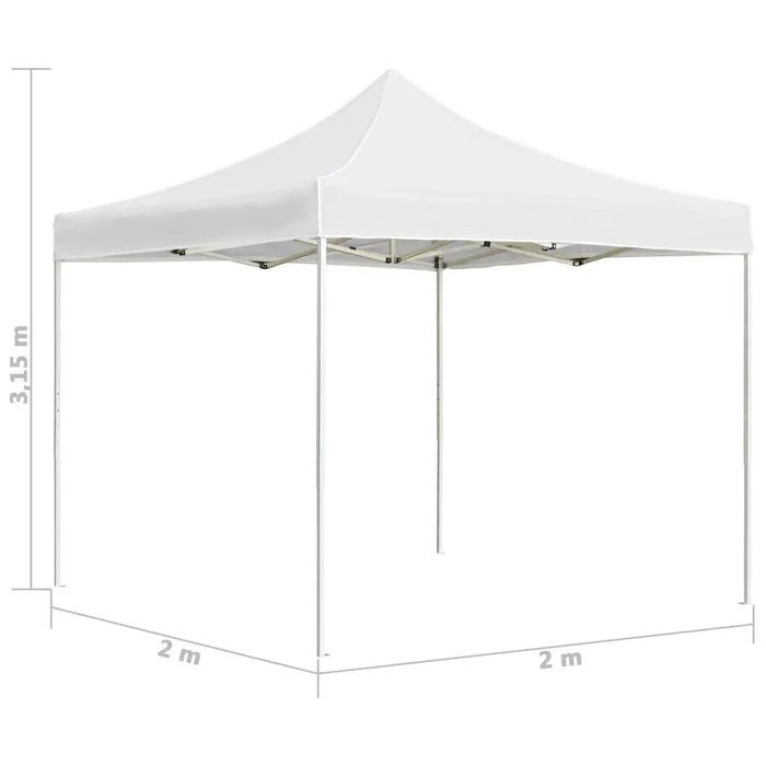 Professional Folding Party Tent in White and Aluminium (2 x 2m) - Little and Giant Explorers vidaXL