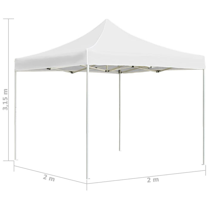 Professional Folding Party Tent in White and Aluminium (2 x 2m) - Little and Giant Explorers vidaXL