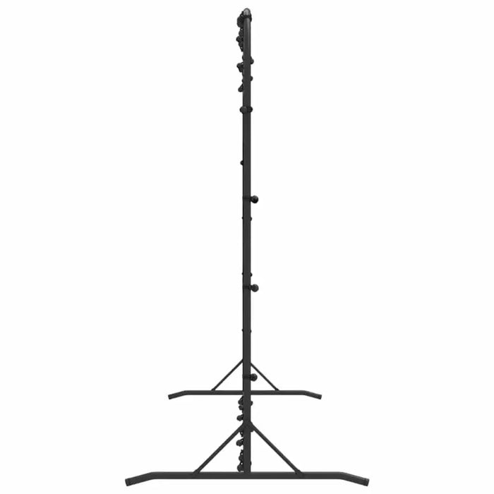 Side view of professional football rebounder net spring-loaded training frame