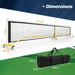 Professional Regulation-Size Portable Pickleball Net System with 6 Lockable Wheels - Little and Giant Explorers Costway
