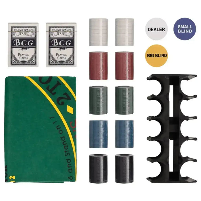 Professional Poker Chip Set – 200 Chips | Casino Nights, Home Poker Games and Portable Carry Case VIDAXL - Little and Giant Explorers vidaXL