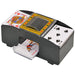 Automatic poker card shuffler with playing cards in black plastic case
