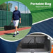 Professional Regulation-Size Portable Pickleball Net System with 6 Lockable Wheels - Little and Giant Explorers Costway