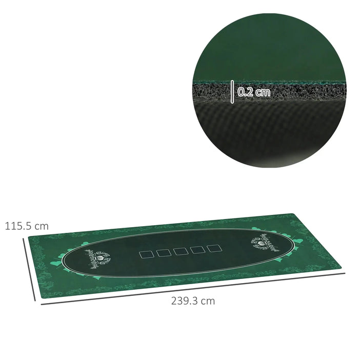 Professional Texas | Hold'em | Poker Rubber Mat for 12 Players - Little and Giant Explorers SPORTNOW