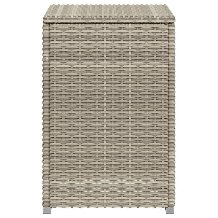 Propane Tank Cover Table in Light Grey and Poly Rattan (40 x 40 x 60cm) - Little and Giant Explorers vidaXL