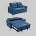 Pull-Out Loveseat Sofa Bed – Dark Blue Linen | Reclining 2-Seater with Storage Pockets HOMCOM - Little and Giant Explorers