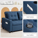 Pull-Out Loveseat Sofa Bed – Dark Blue Linen | Reclining 2-Seater with Storage Pockets HOMCOM - Little and Giant Explorers