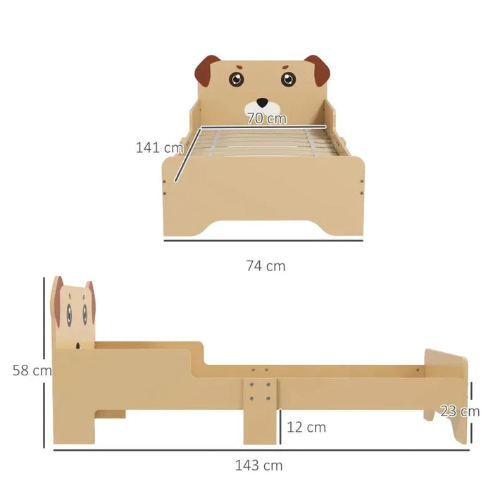 Puppy Themed Kids Bed (74 x 143cm) - Little and Giant Explorers ZONEKIZ