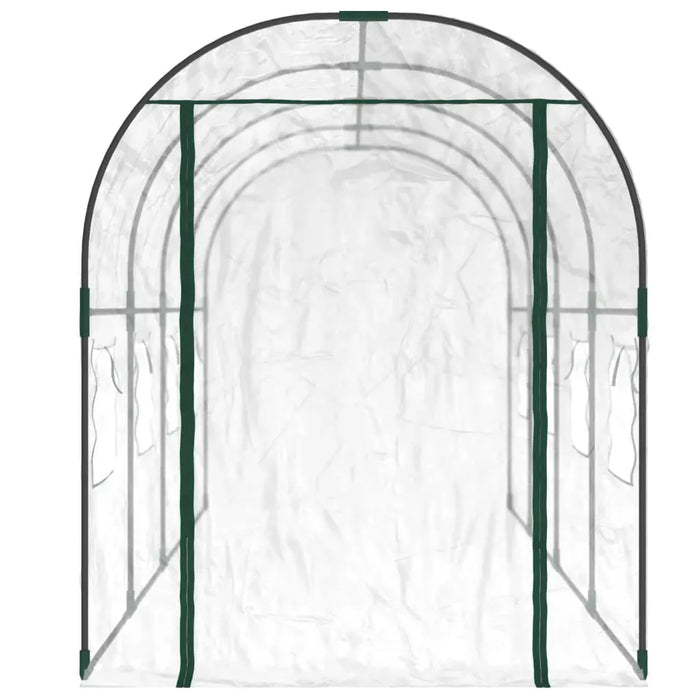 PVC & Powder-Coated Steel Transparent Greenhouse (160 x 400 x 190cm) - Little and Giant Explorers vidaXL