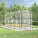 PVC & Powder-Coated Steel Transparent Greenhouse (160 x 400 x 190cm) - Little and Giant Explorers vidaXL