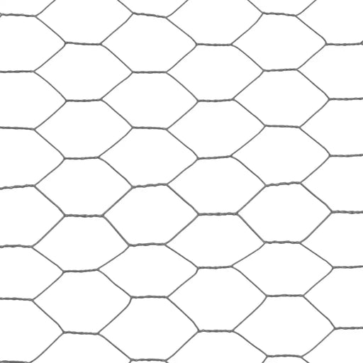Chicken Wire Fence Steel with PVC Coating in Grey (25 x 0.5m) - Little and Giant Explorers vidaXL