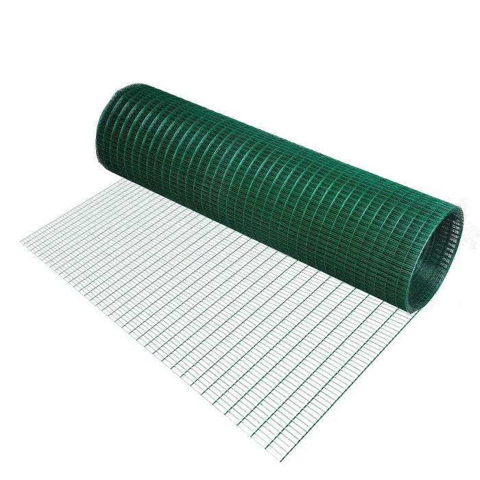 PVC Coated Welded Wire Mesh Fencing for Poultry 30m - Little and Giant Explorers PawHut