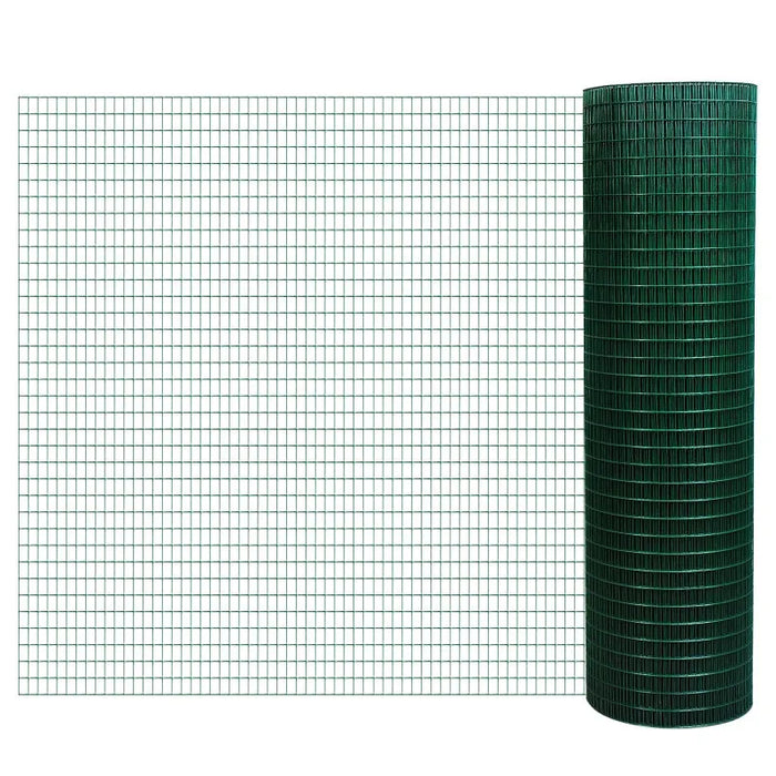 PVC Coated Welded Wire Mesh Fencing for Poultry 30m - Little and Giant Explorers PawHut