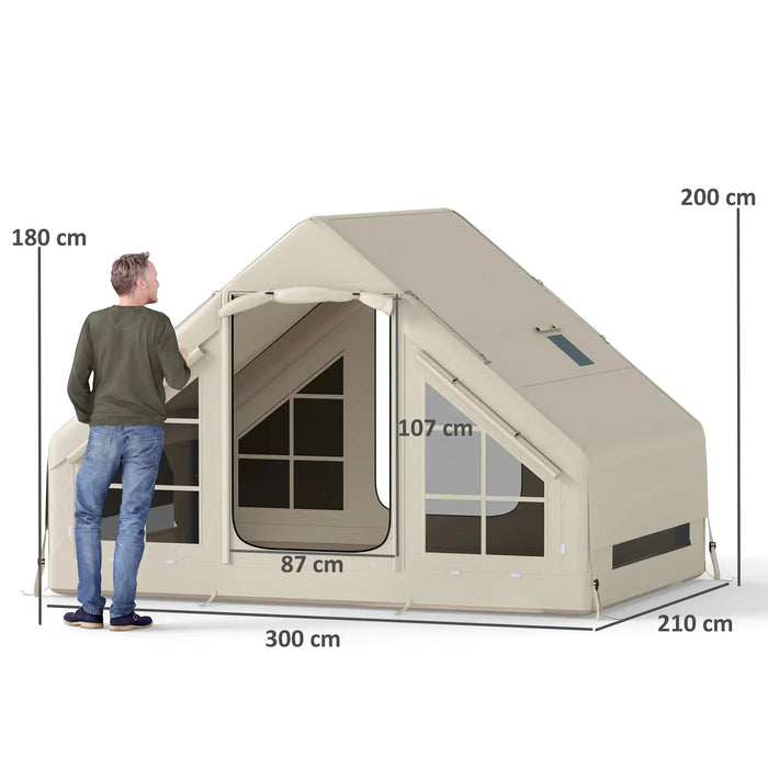 Inflatable Camping Tent with Pump (2 - 4 persons)