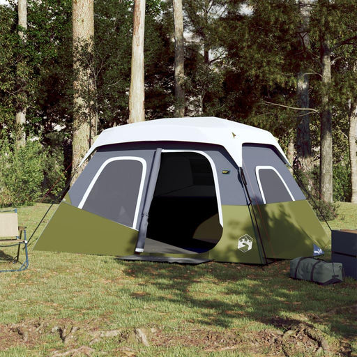 Quick Release Family Tent with LED in Light Green (6 persons) - Little and Giant Explorers vidaXL