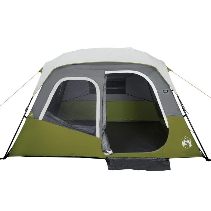 Quick Release Family Tent with LED in Light Green (6 persons) - Little and Giant Explorers vidaXL