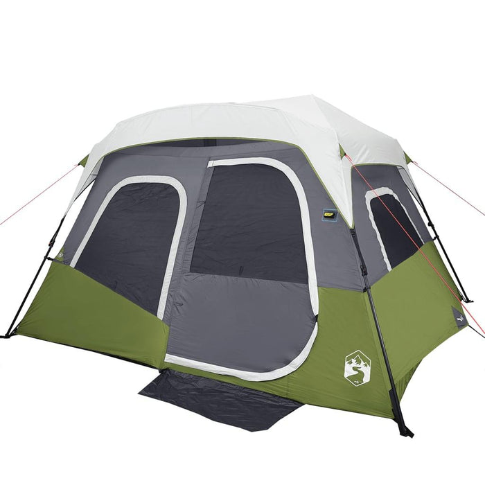 Quick Release Family Tent with LED in Light Green (6 persons) - Little and Giant Explorers vidaXL