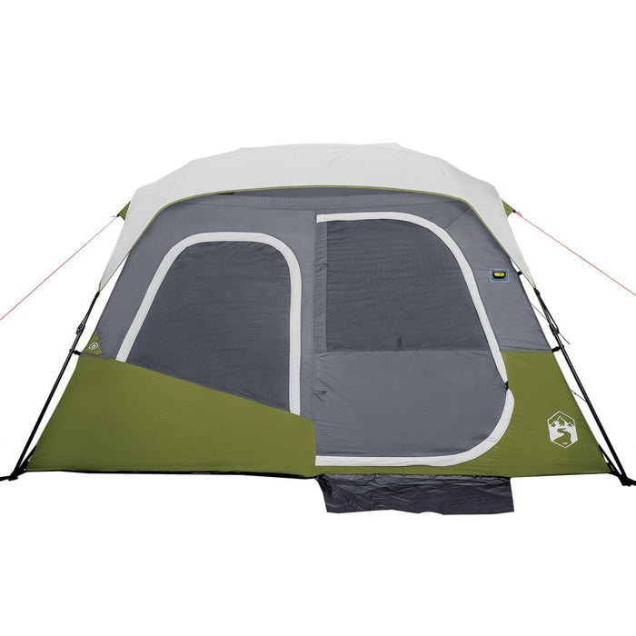 Quick Release Family Tent with LED in Light Green (6 persons) - Little and Giant Explorers vidaXL