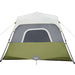 Quick Release Family Tent with LED in Light Green (6 persons) - Little and Giant Explorers vidaXL