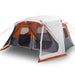 Quick Release Family Tent with LED in Light Grey and Orange (10 persons) - Little and Giant Explorers vidaXL