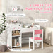 Rabbit-Themed Kids Desk and Chair Set with Bookcase - Little and Giant Explorers AIYAPLAY