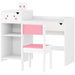 Rabbit-Themed Kids Desk and Chair Set with Bookcase - Little and Giant Explorers AIYAPLAY