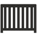 Black radiator with horizontal slats on a white background